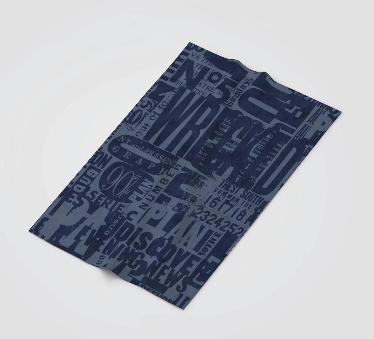 Urban Style Grunge Typography Letters And Numbers Blue Fleecedecke von Andrea Haase Modern Home