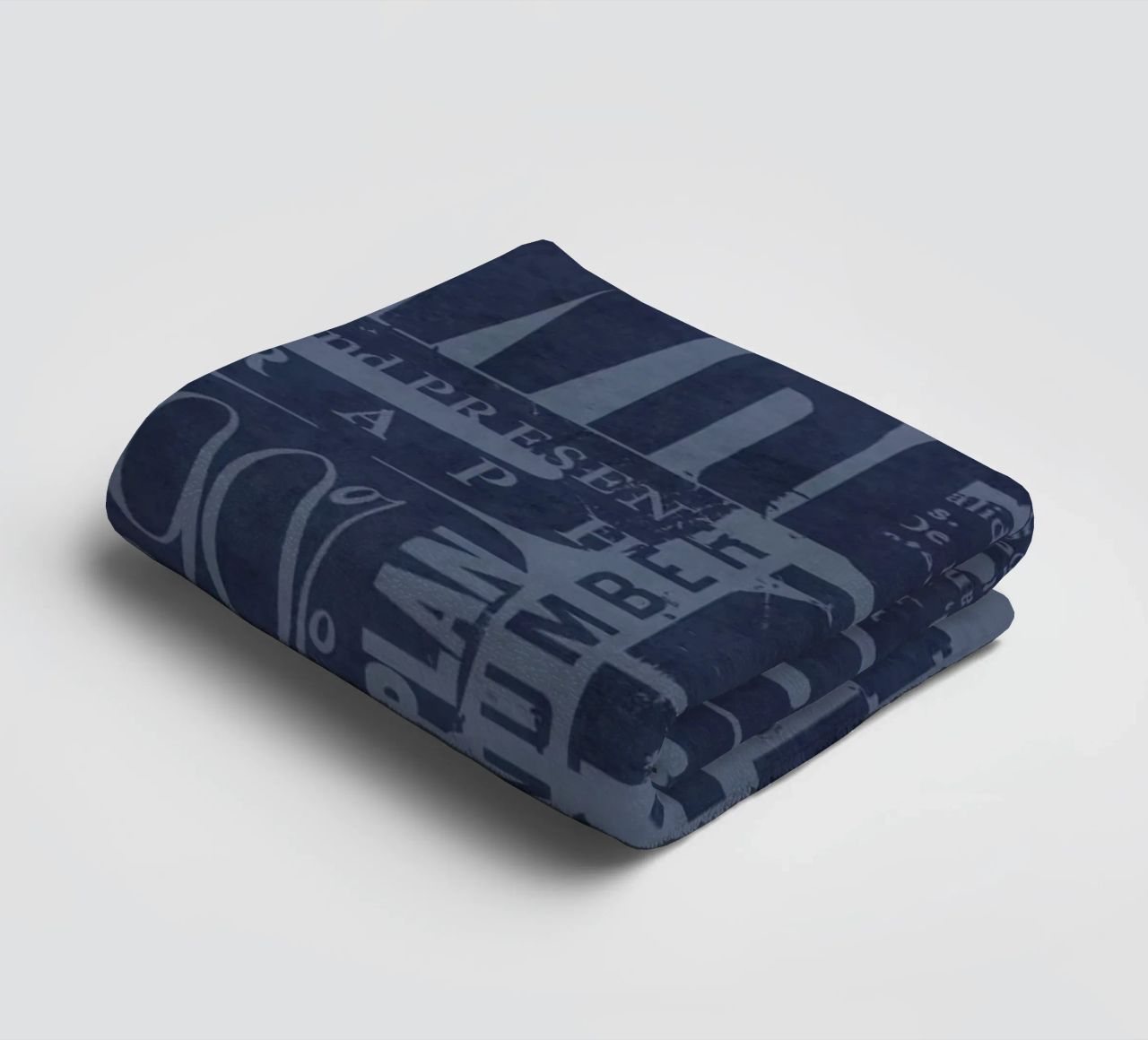 Urban Style Grunge Typography Letters And Numbers Blue Handtuch von Andrea Haase Modern Home