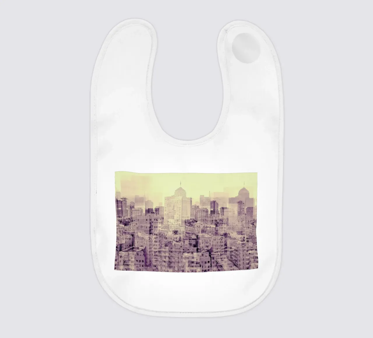 Ghost City baby bib by In Full Color