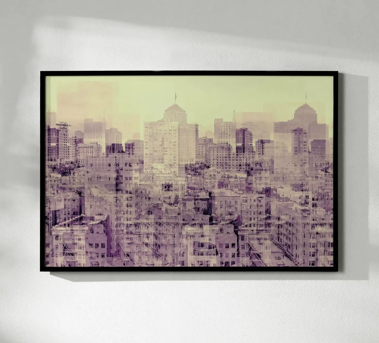 Ghost City poster con telaio in alluminio da In Full Color