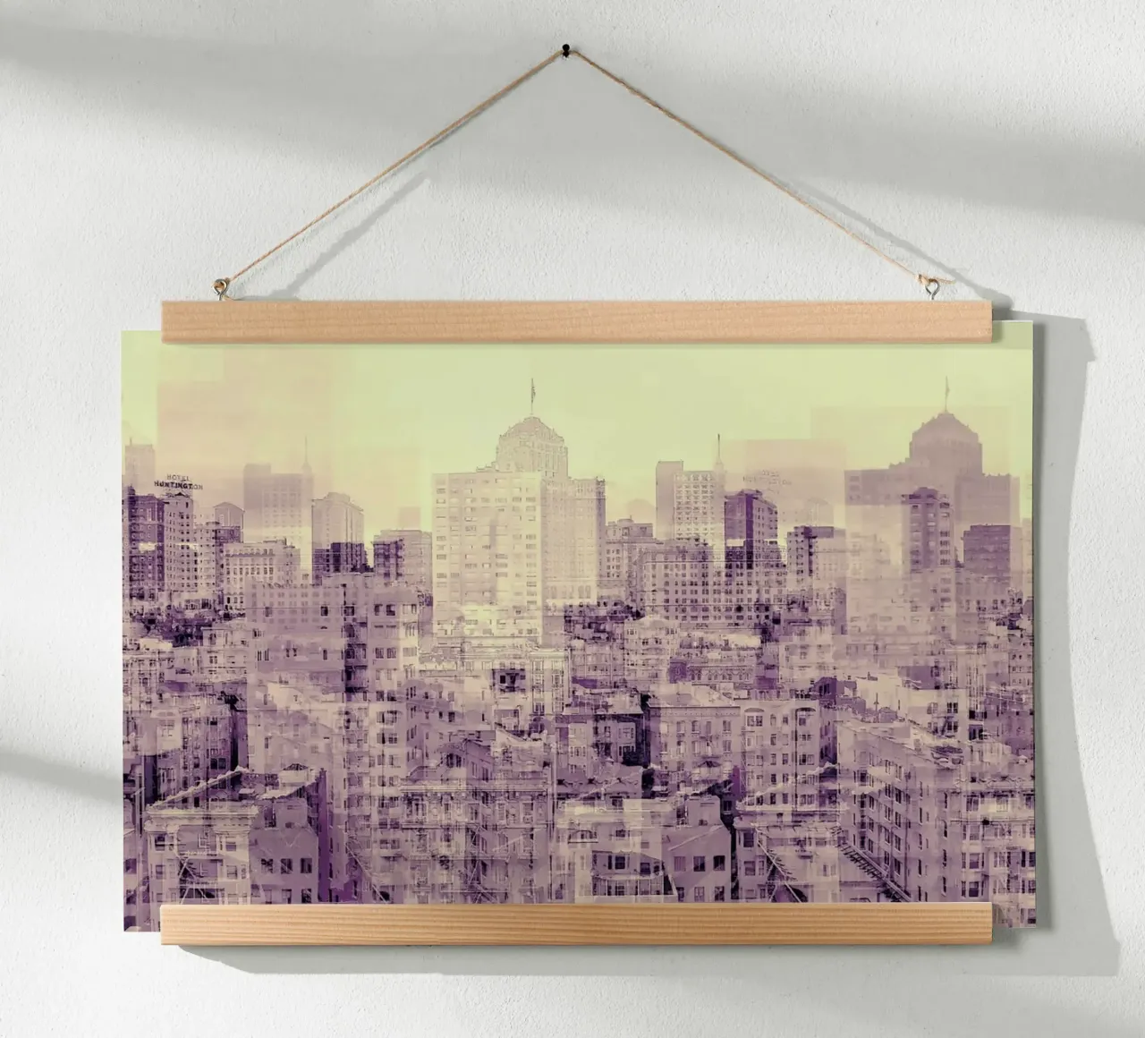 Ghost City poster con telaio in alluminio da In Full Color