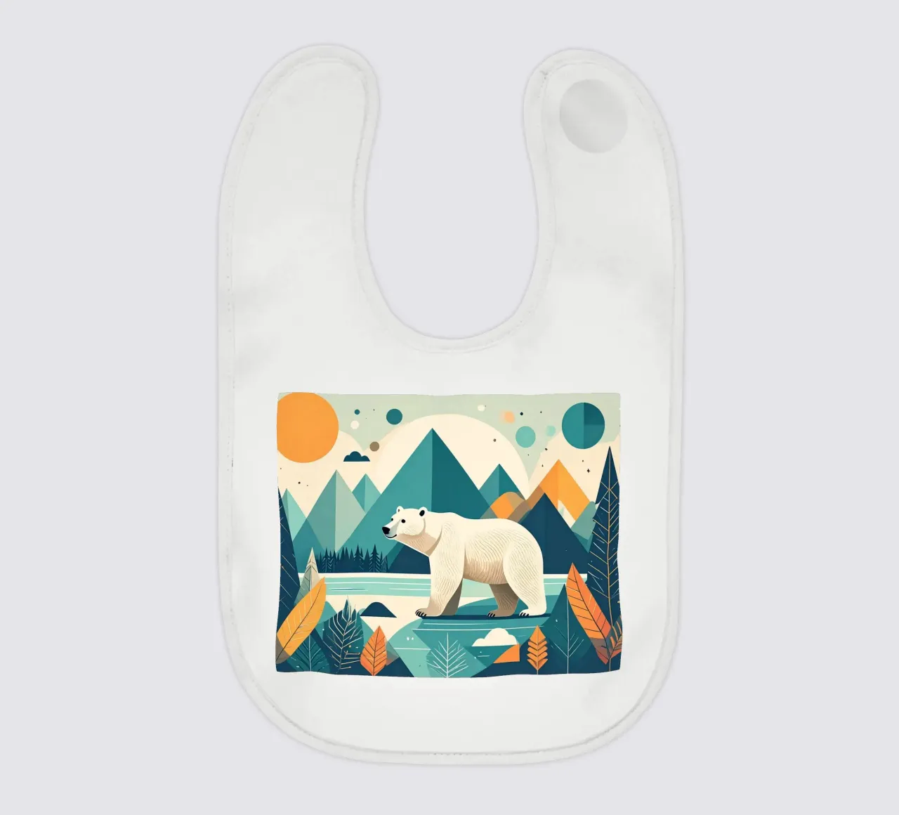 L'allegro orso polare nella foresta incantata bavaglino da Katalier (Kids)