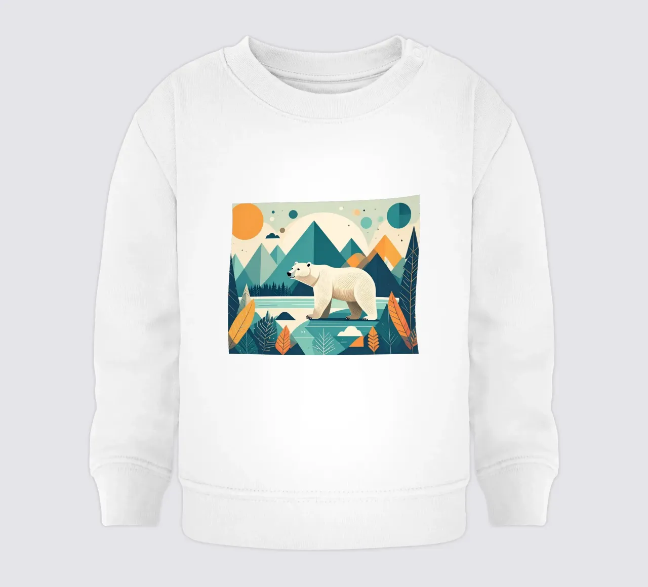 L'allegro orso polare nella foresta incantata felpa neonato da Katalier (Kids)