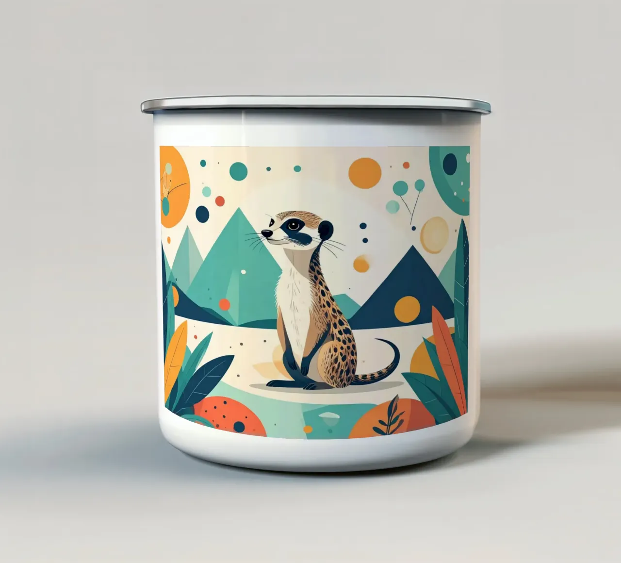 L'allegro suricato nella foresta incantata tazza in smalto da Katalier (Kids)