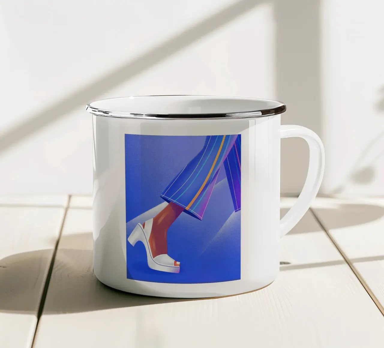 Scarpa tazza in smalto da Digital Deco