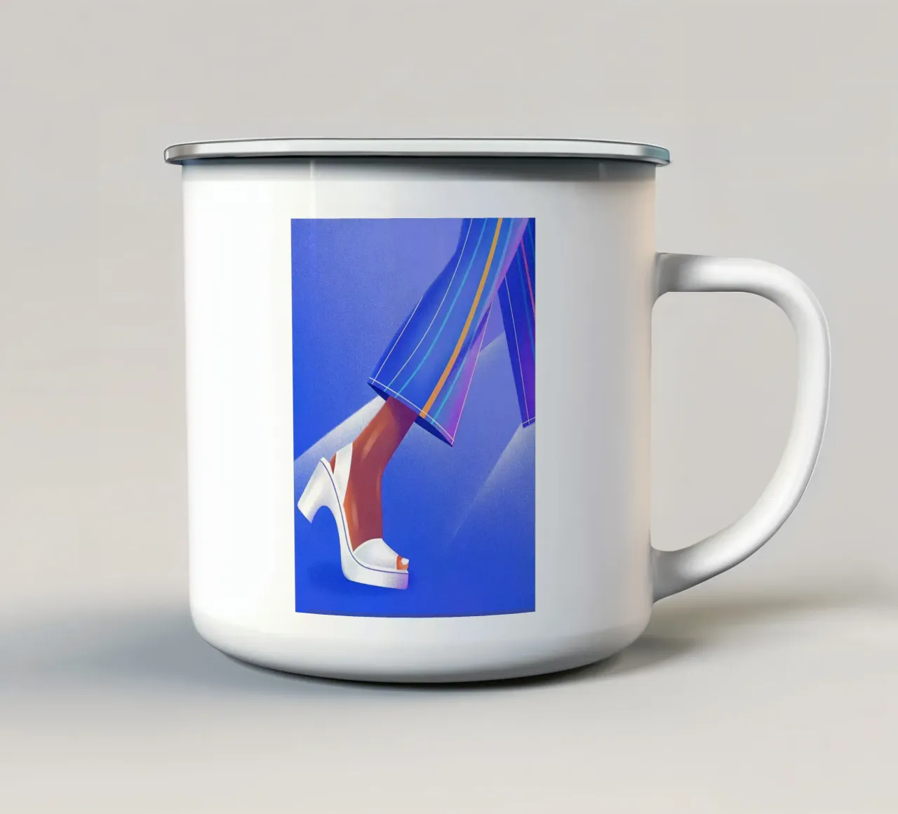 Scarpa tazza in smalto da Digital Deco