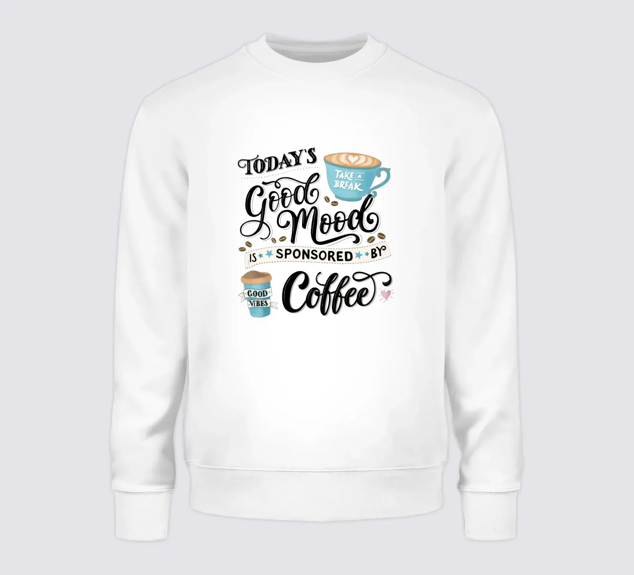 Detto del caffè. Buon umore. Buon umore. Felice felpa da CalliLetters