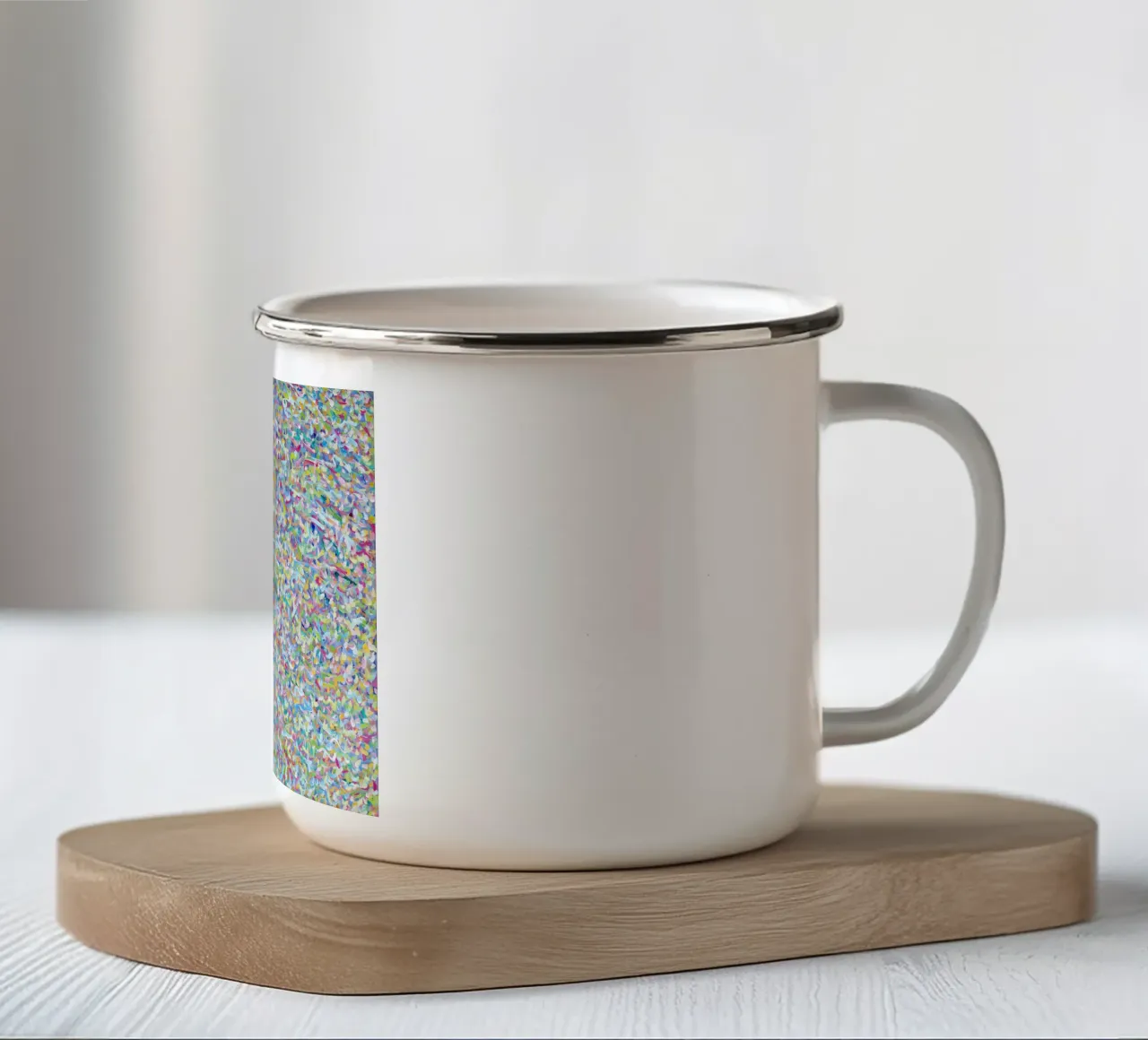 Floating Light enamel mug by Helen Joynson