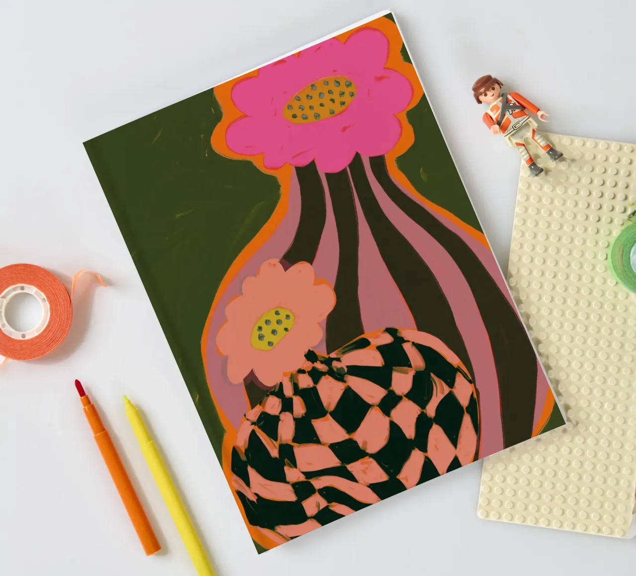 Retro Pattern notebook by treechild