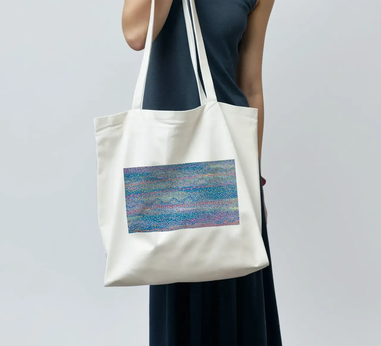 Leuke kleuren jute draagtas van Helen Joynson
