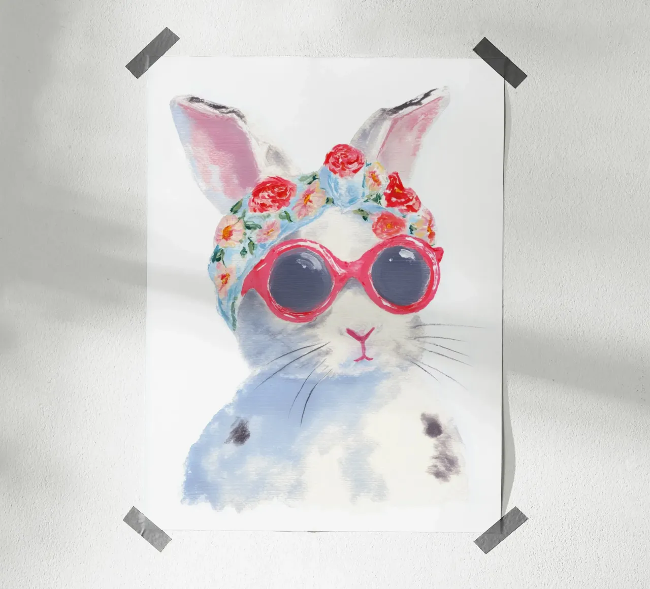 Hasen Fashion Chic poster by Carina Pop & Pastell