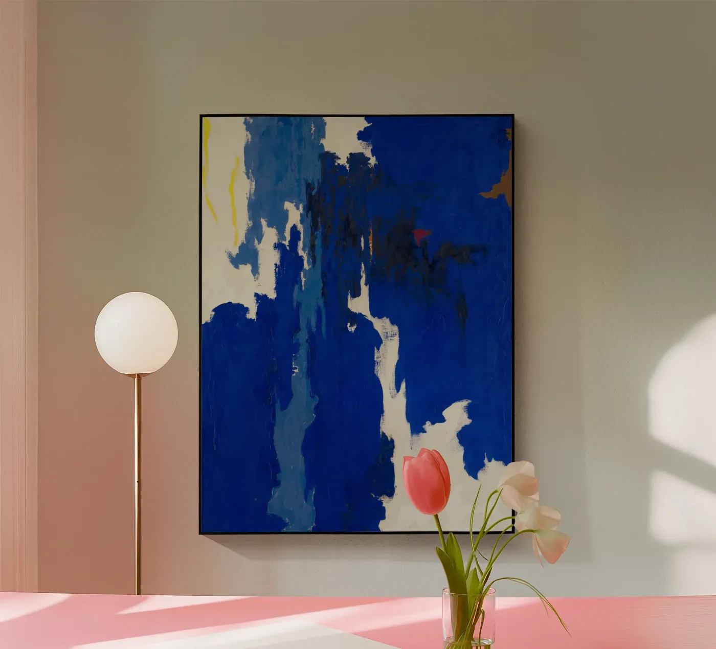 Blue Abstract Acryl-Glas von Chérie Prints