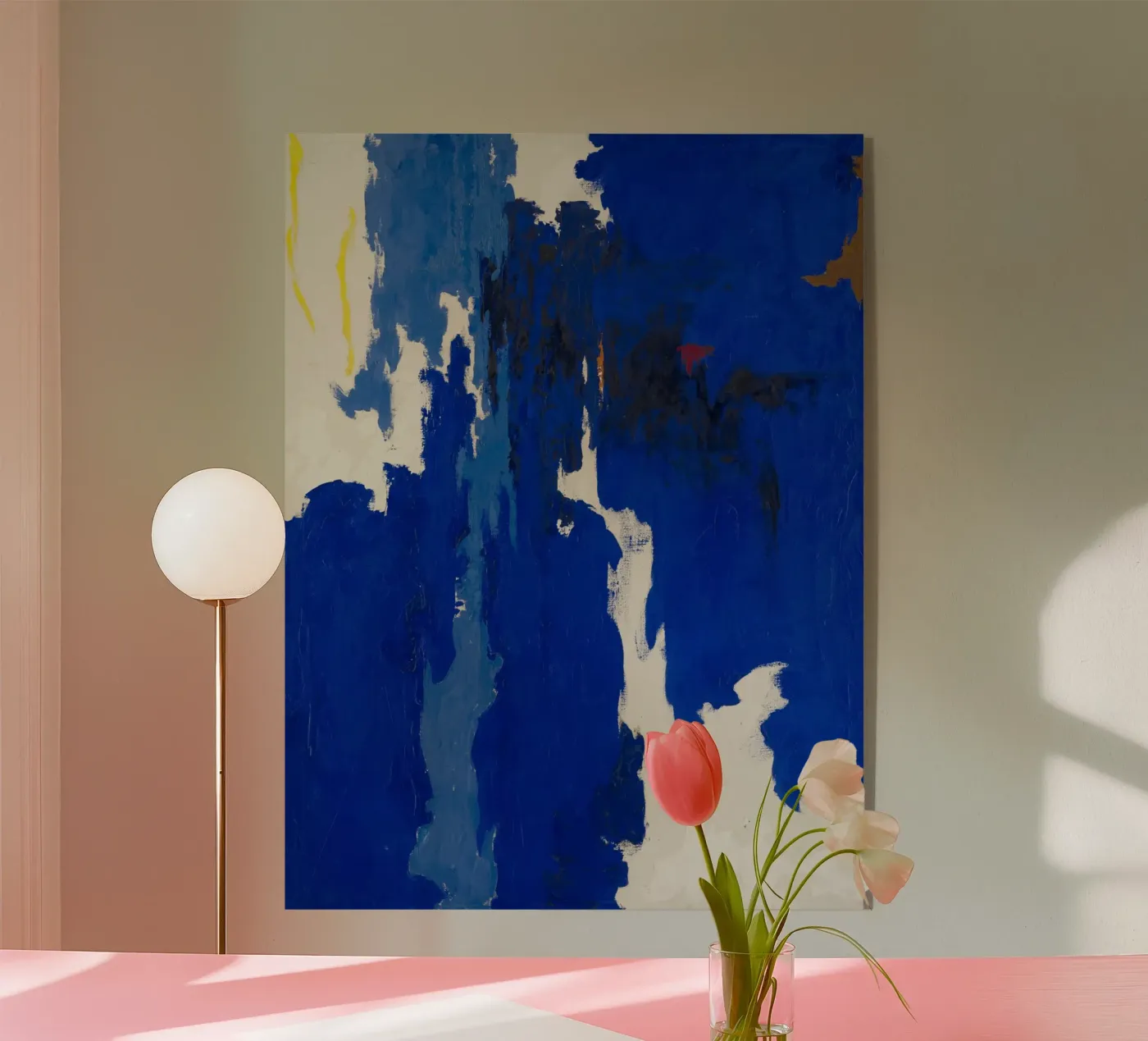 Blue Abstract Acryl-Glas von Chérie Prints