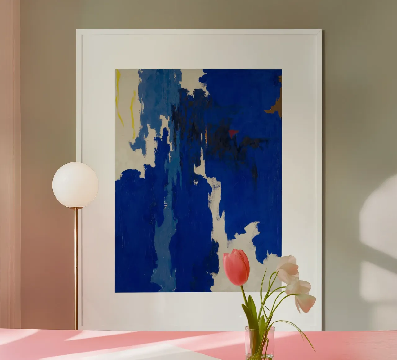 Blue Abstract poster da Chérie Prints