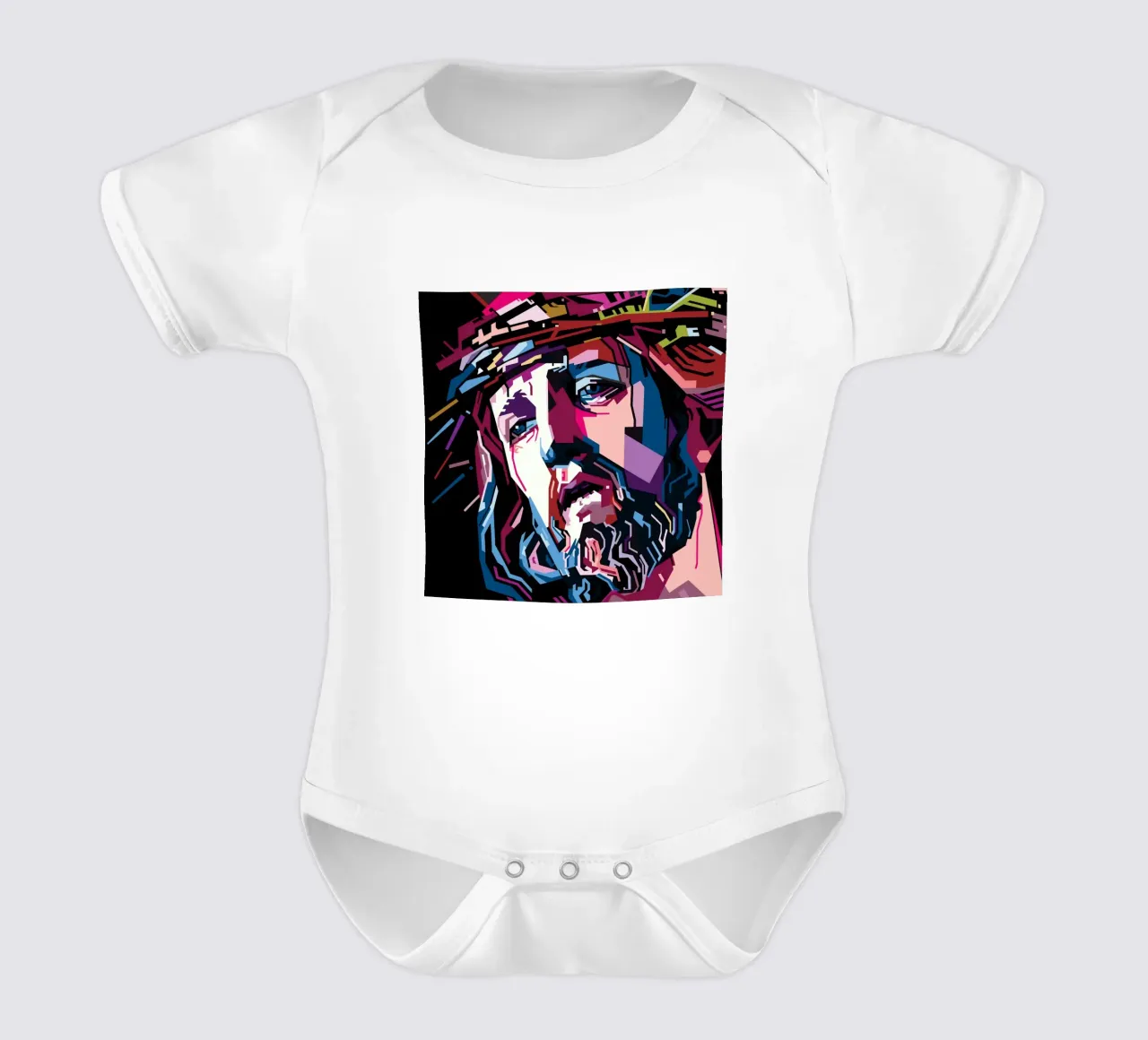 Jesus Christ Style WPAP body neonato maniche corte da SW Artwork