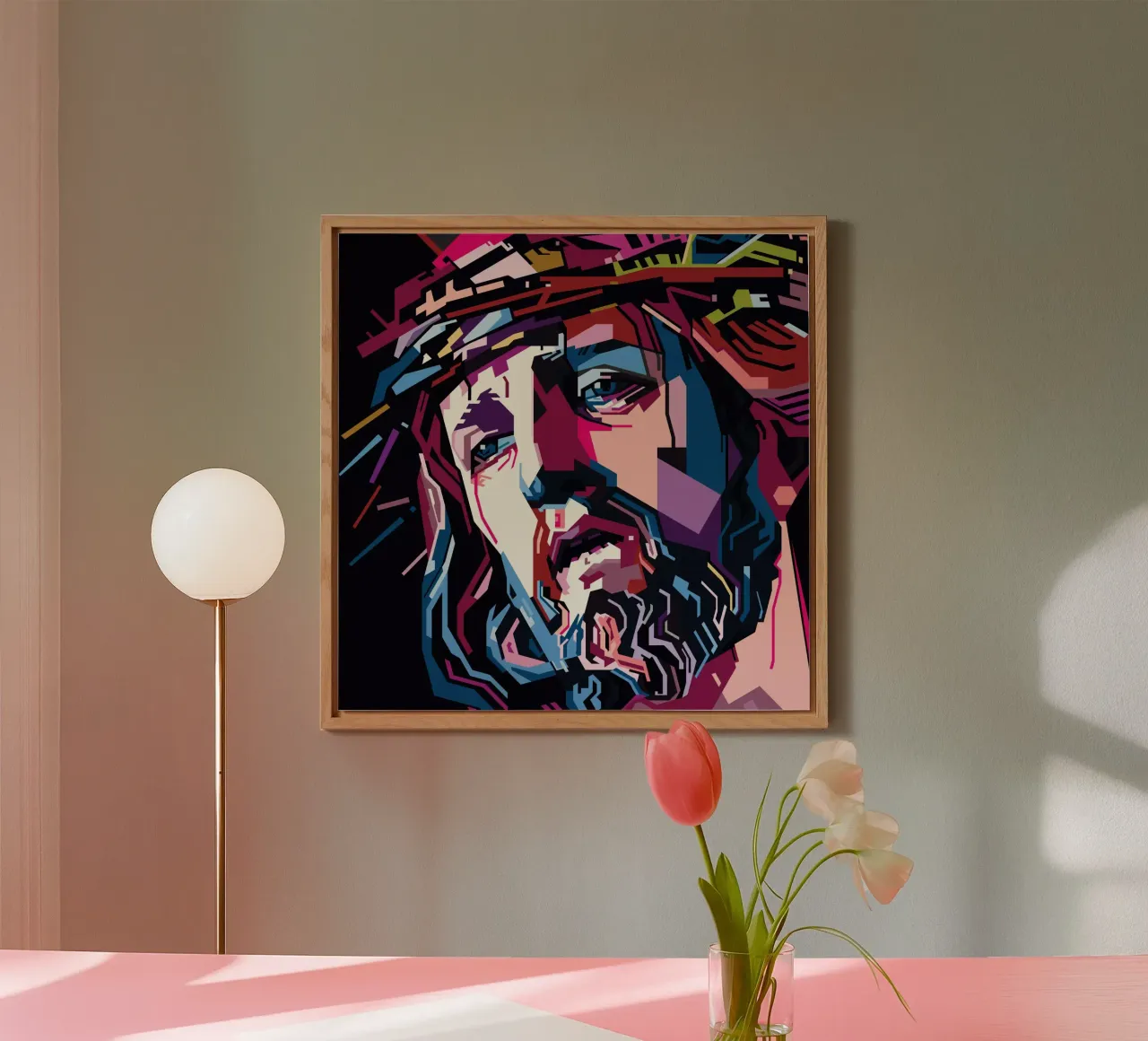 Jesus Christ Style WPAP alluminio dibond da SW Artwork