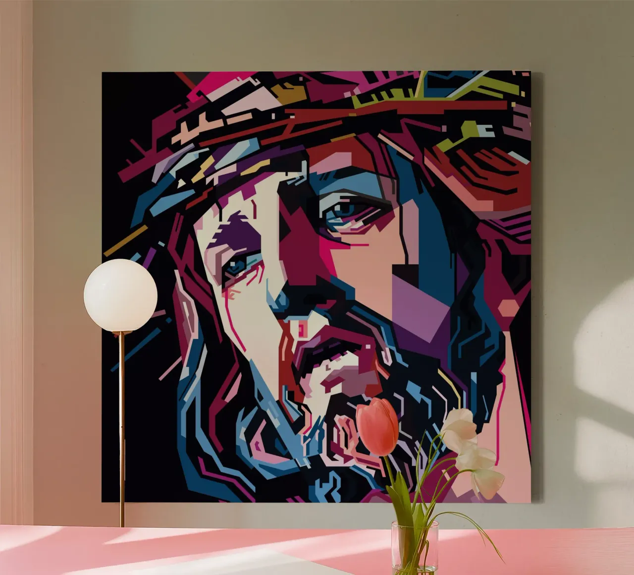 Jesus Christ Style WPAP canvas by SW Artwork