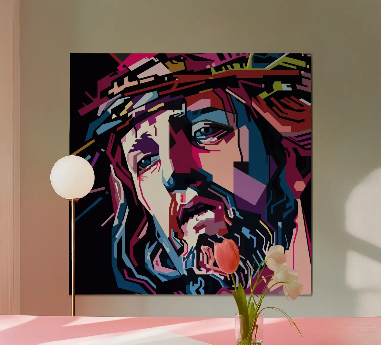 Jesus Christ Style WPAP carta hahnemühle da SW Artwork