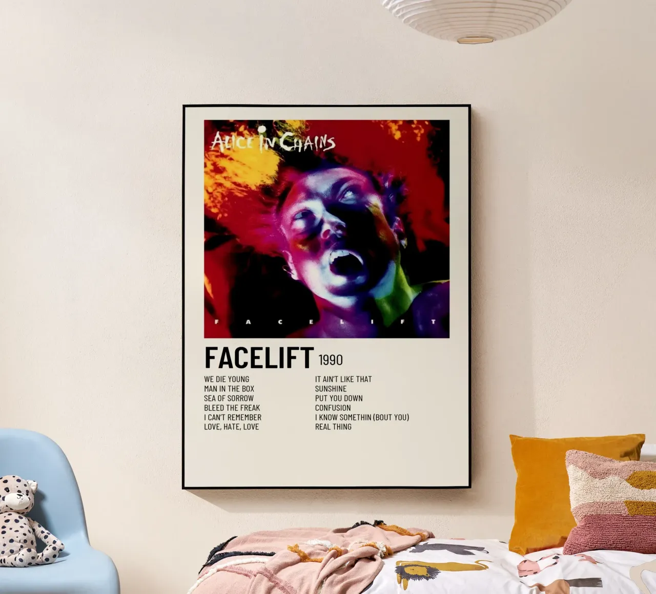 Alice In Chains Facelift Tracklists plexiglass da Linda Tobrut