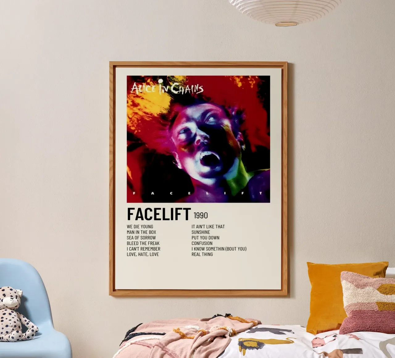 Alice In Chains Facelift Tracklists alluminio dibond da Linda Tobrut