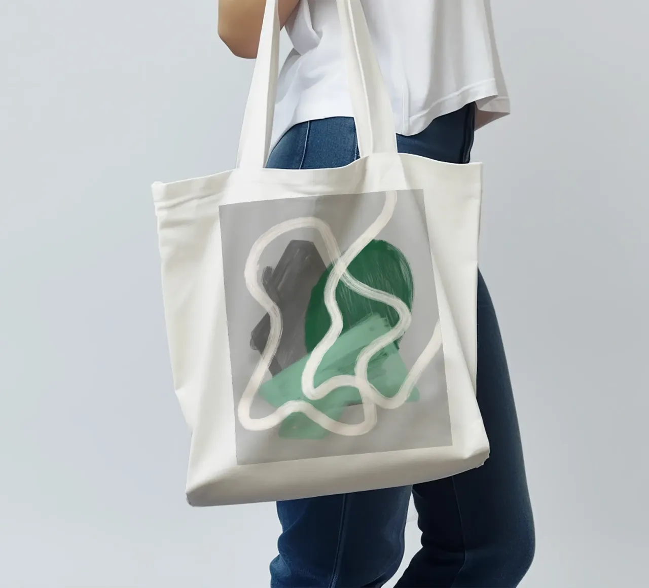 Between shape and flow borsa in juta da They Call Me Abstract