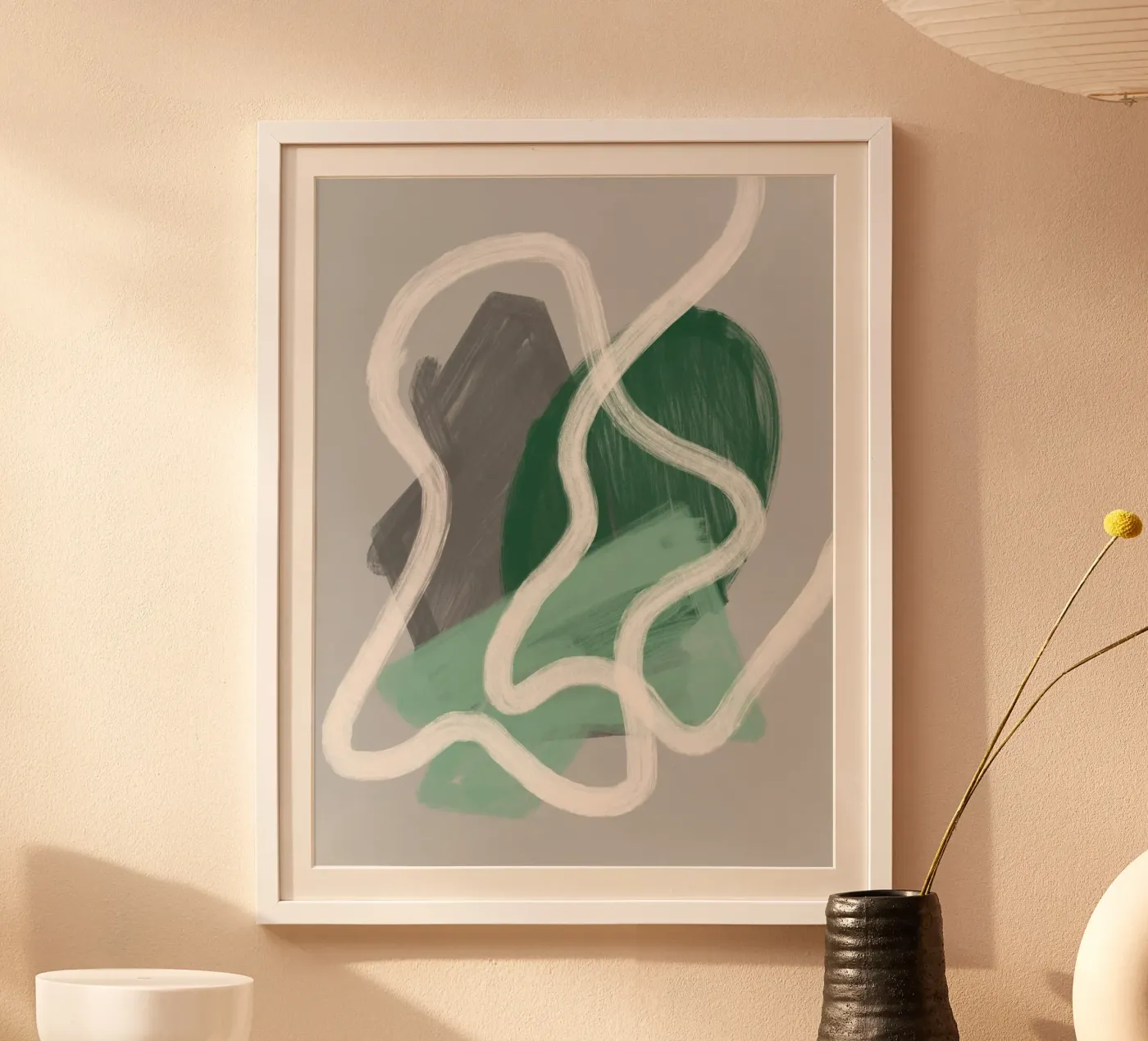 Between shape and flow Poster von They Call Me Abstract