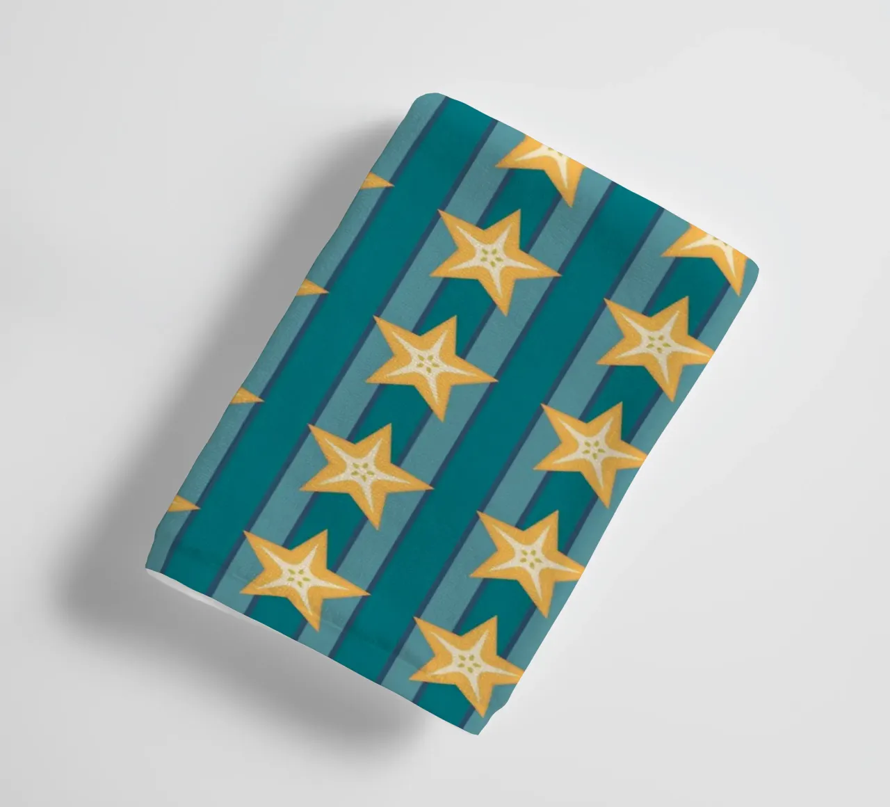 Étoile de mer rayée Vert Jaune Bleu serviette de bain de Studio Frances M