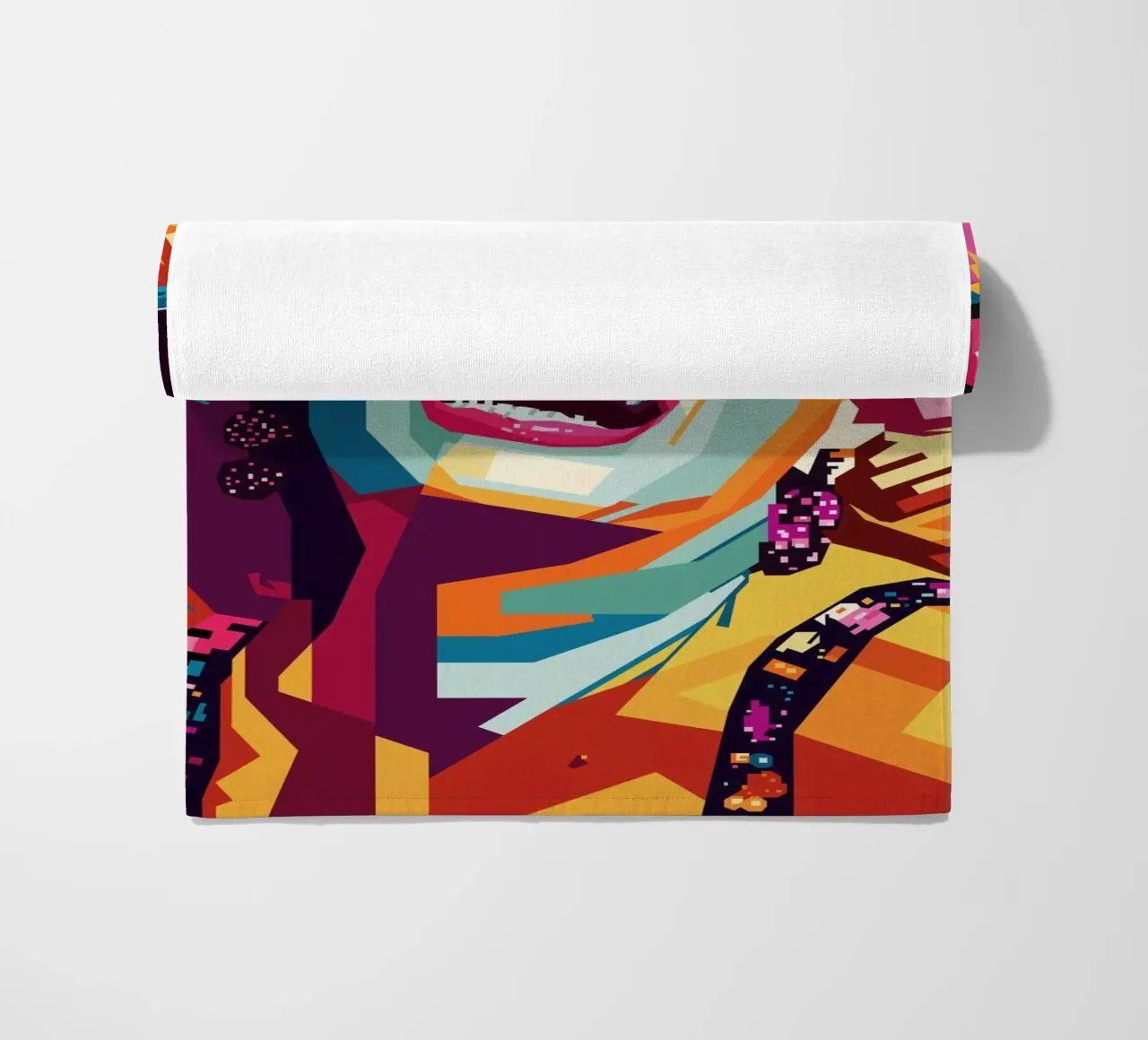 M M Style WPAP beach towel by SW Artwork