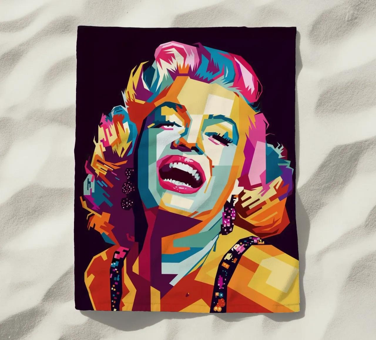 M M Style WPAP beach towel by SW Artwork