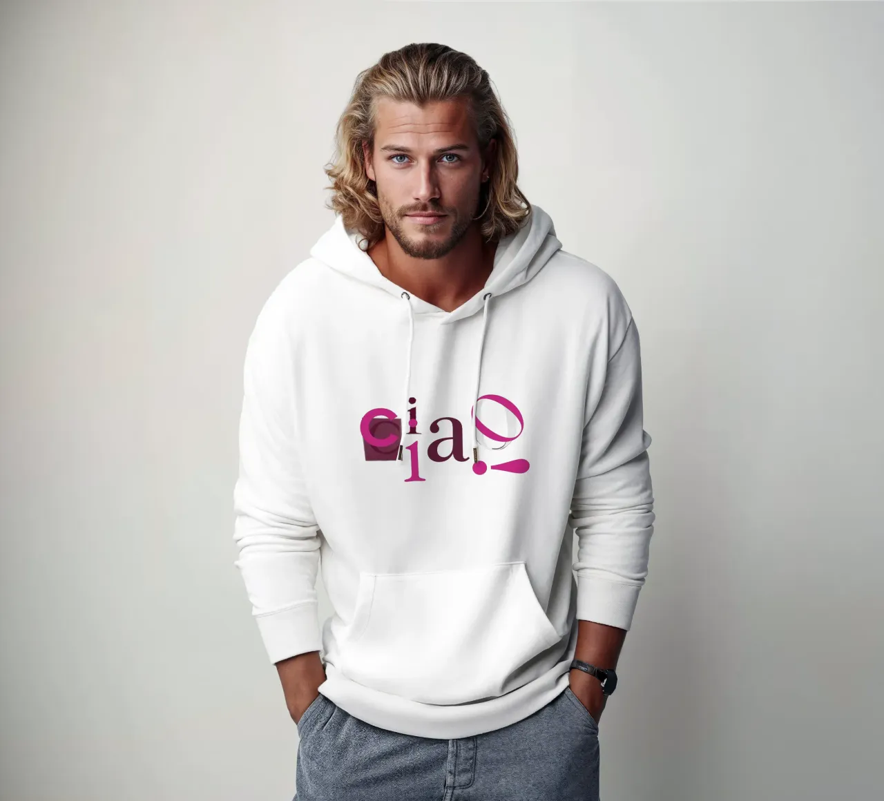 CIAO! felpa con cappuccio da Catherine Aguilar