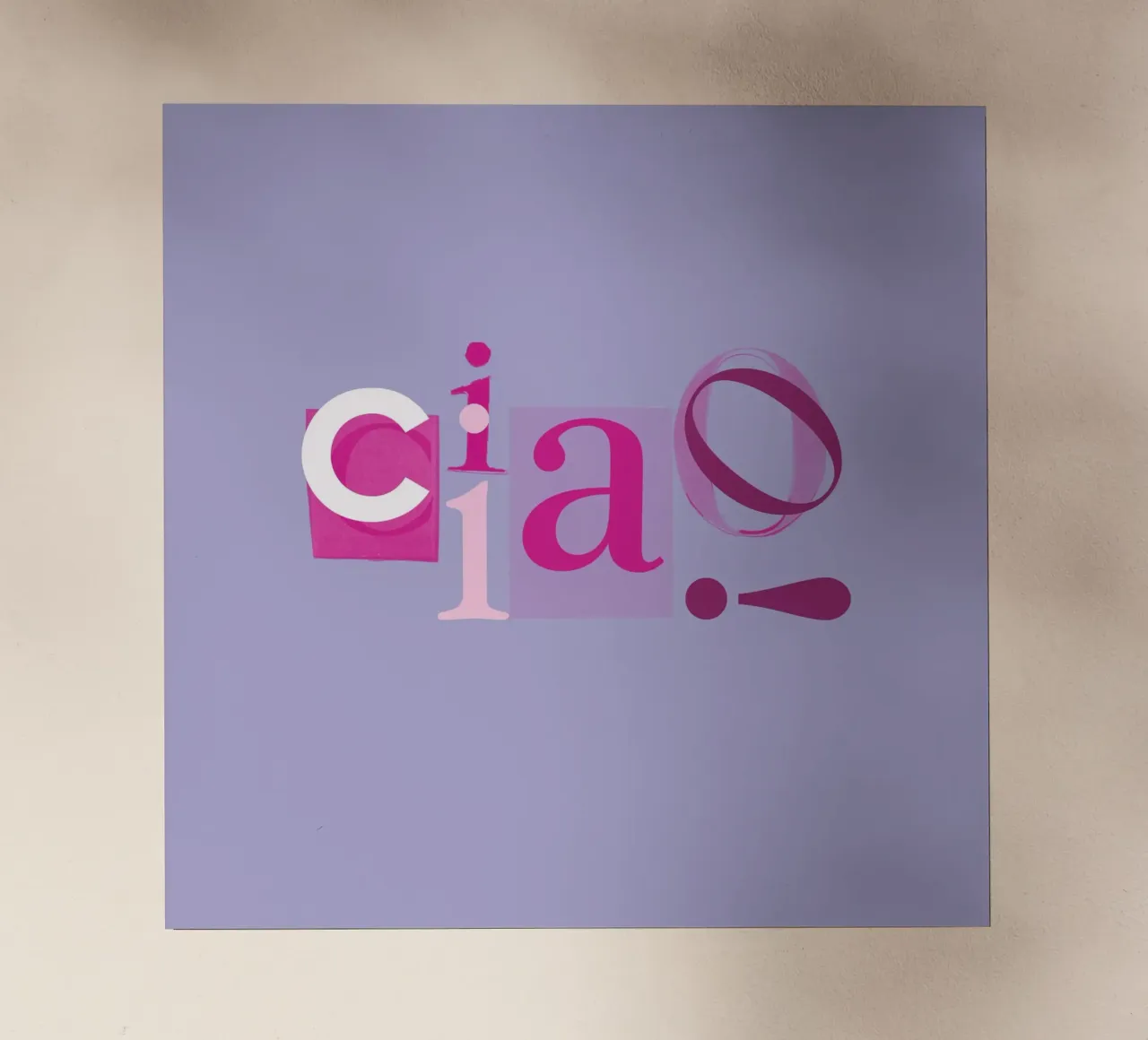 CIAO! pellicola backlit da Catherine Aguilar