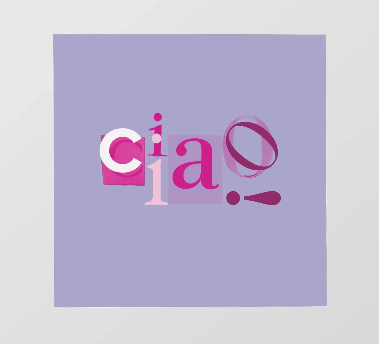 CIAO! pellicola backlit da Catherine Aguilar