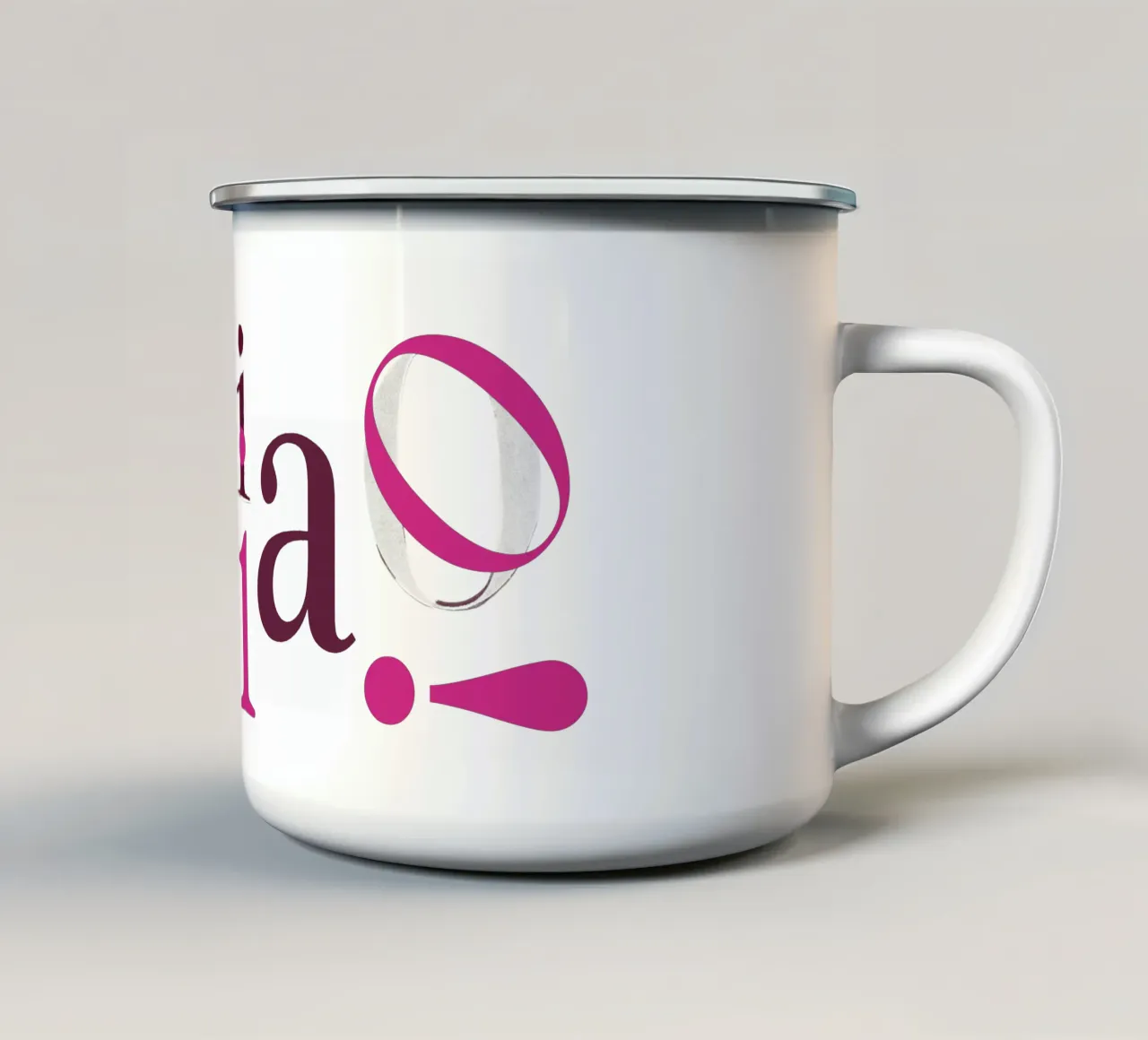 CIAO! tazza in smalto da Catherine Aguilar