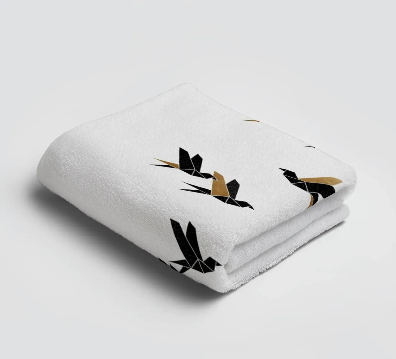 Origami Birds Collage I towel by Orara Studio