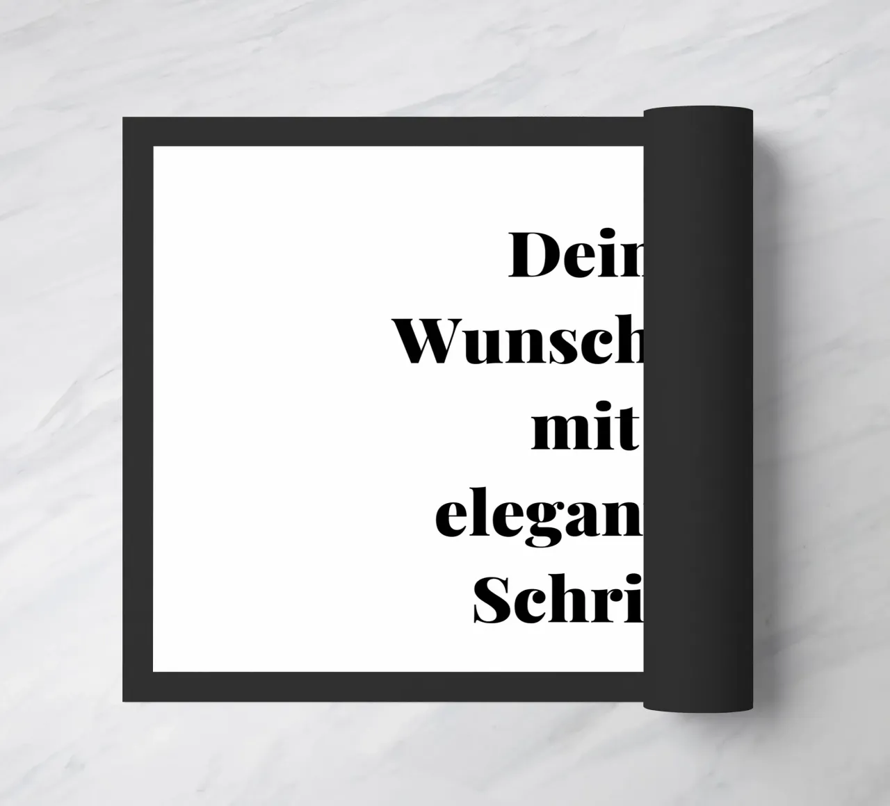 Your desired text in an elegant font, personalisable doormat by RB-Quotes