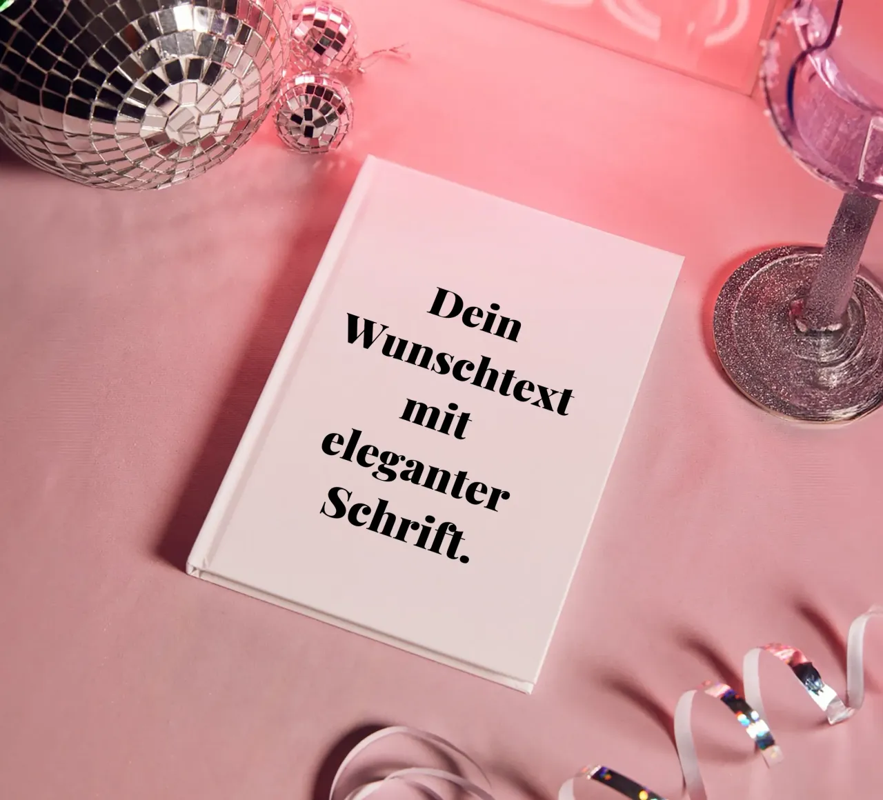 Your desired text in an elegant font, personalisable notebook by RB-Quotes