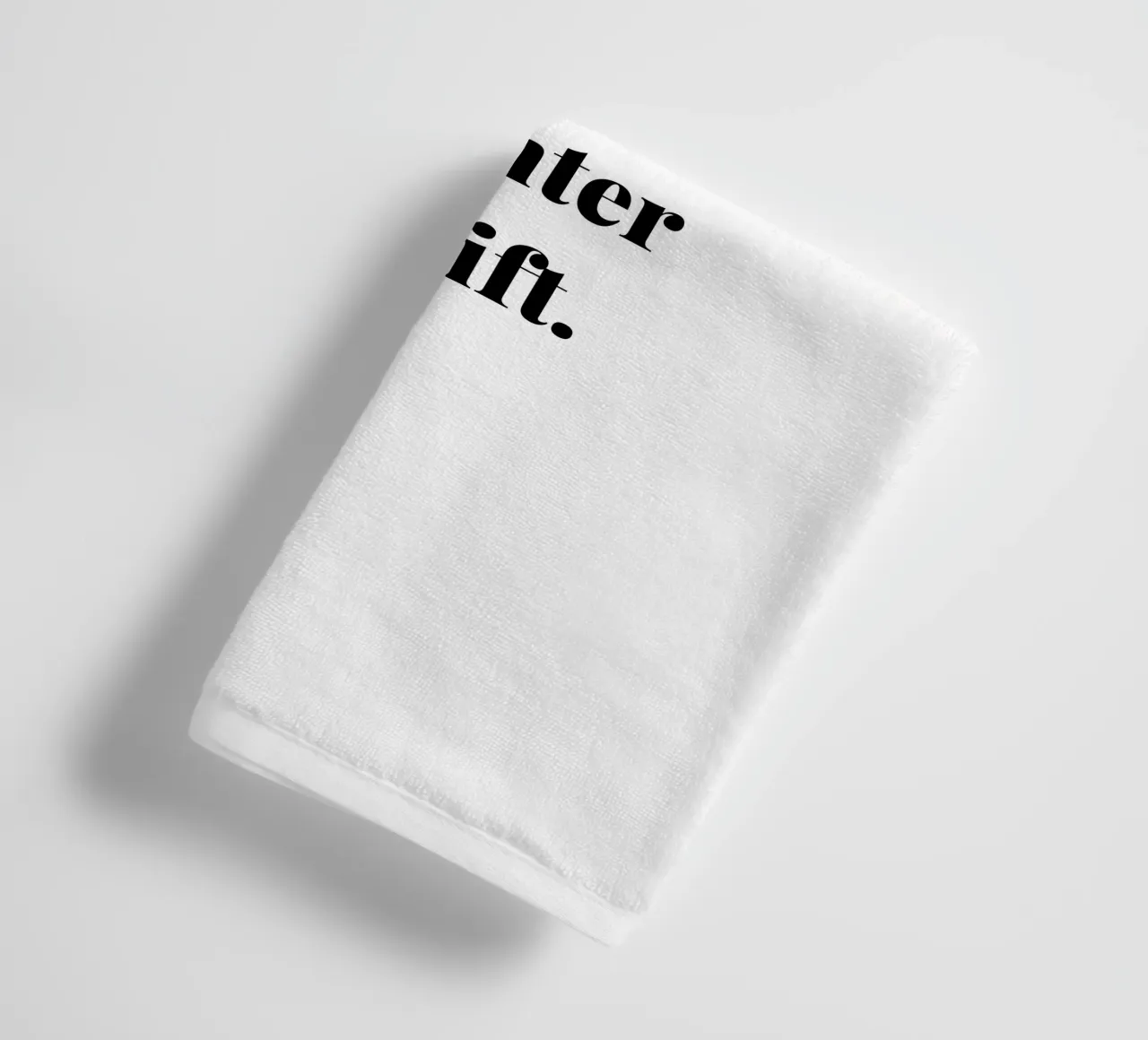 Your desired text in an elegant font, personalisable towel by RB-Quotes