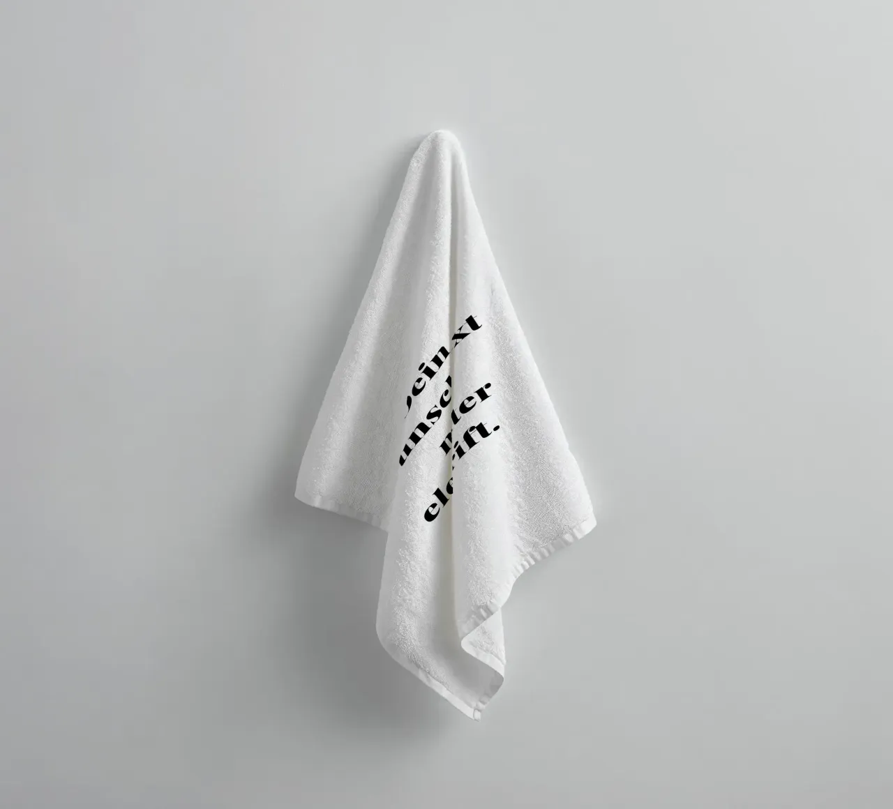 Your desired text in an elegant font, personalisable towel by RB-Quotes