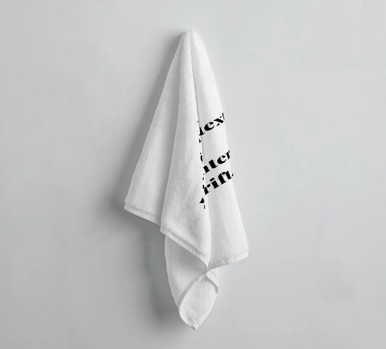 Your desired text in an elegant font, personalisable towel by RB-Quotes