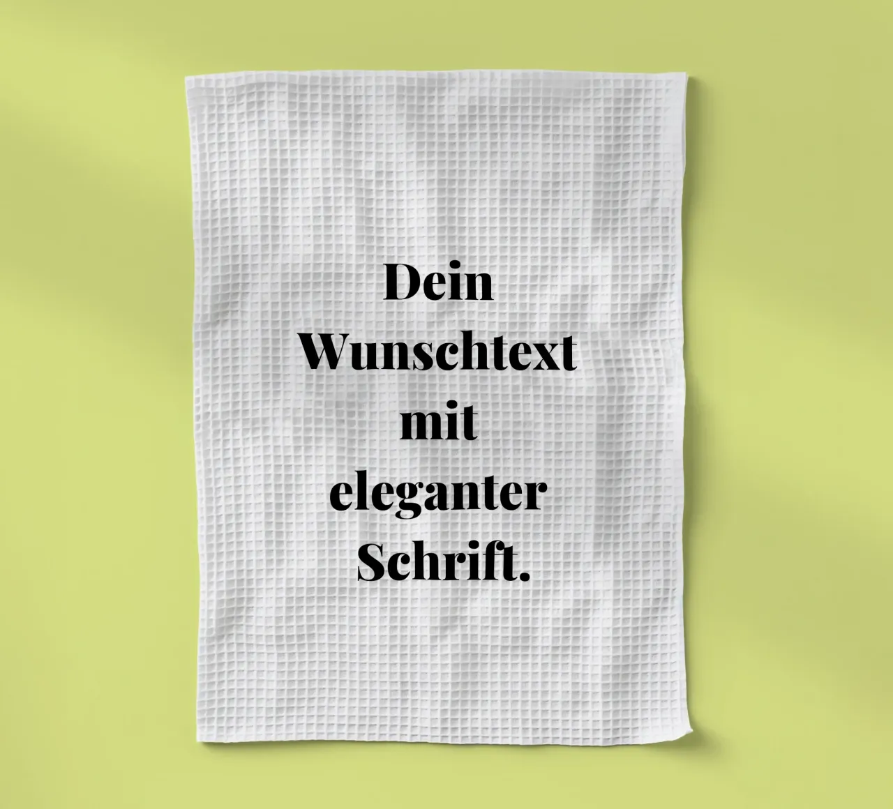 Your desired text in an elegant font, personalisable tea towel by RB-Quotes