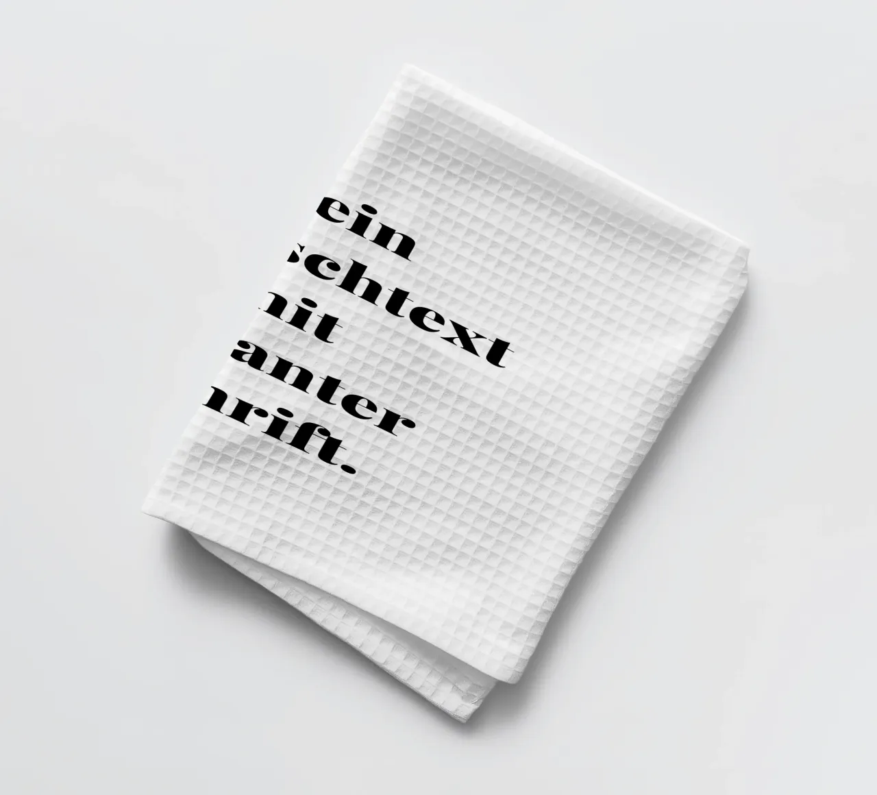 Your desired text in an elegant font, personalisable tea towel by RB-Quotes