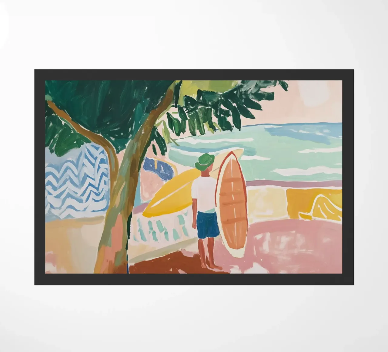 The Surfer's Pause I zerbino da BALIKA HOMES ART