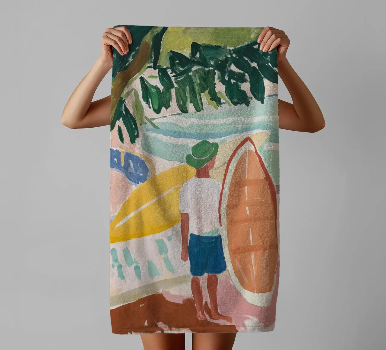 The Surfer's Pause I asciugamano da bagno da BALIKA HOMES ART