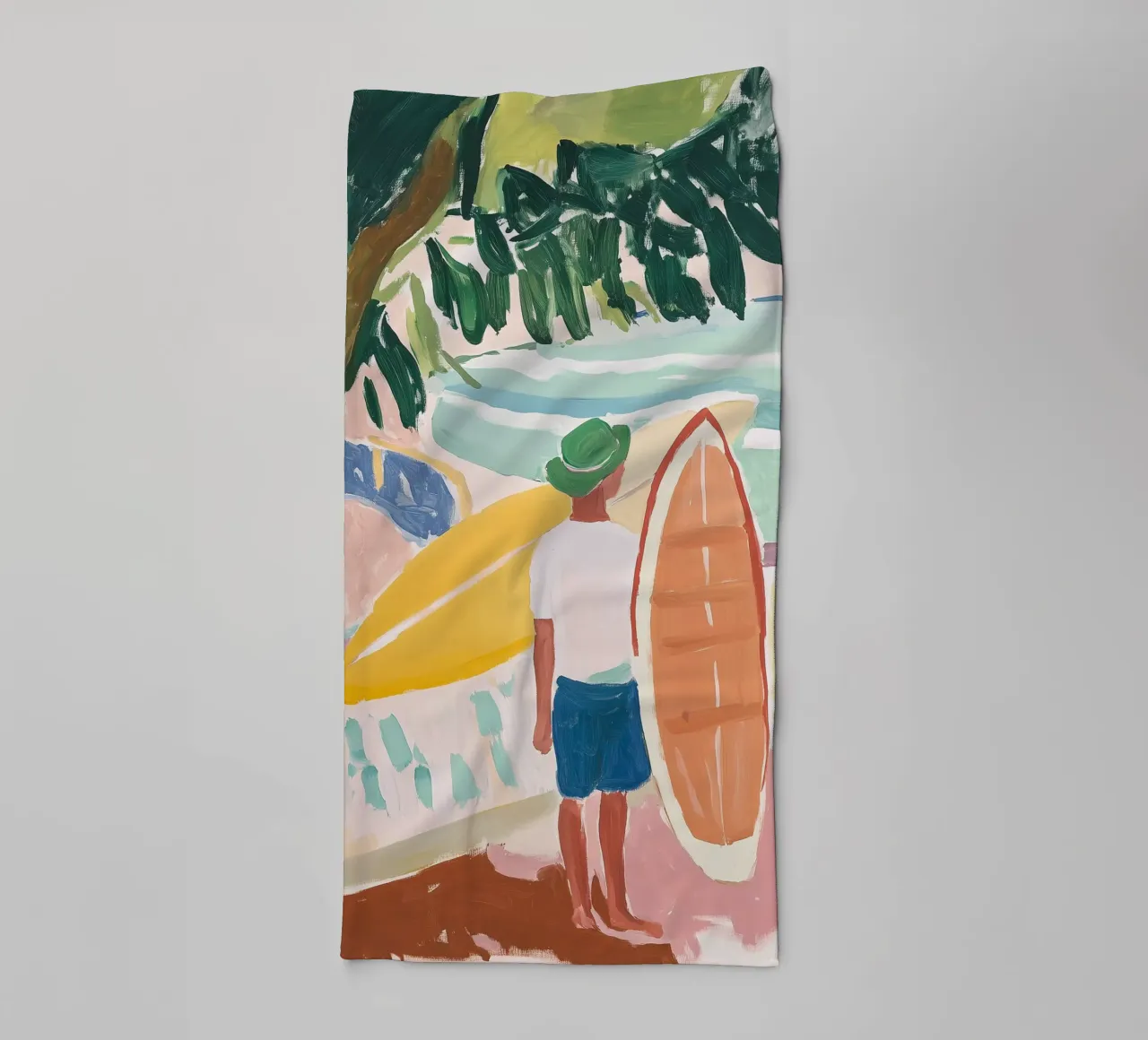 The Surfer's Pause I asciugamano da bagno da BALIKA HOMES ART