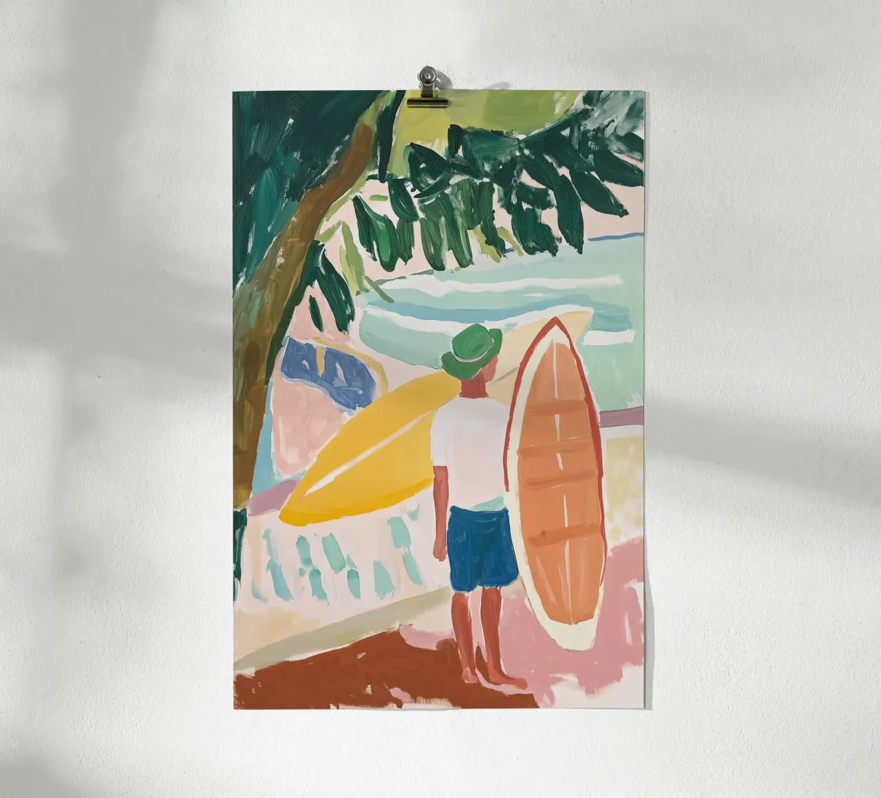 The Surfer's Pause I poster da BALIKA HOMES ART