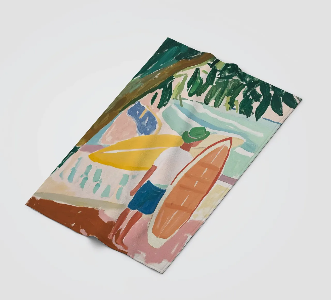 The Surfer's Pause I coperta in pile da BALIKA HOMES ART