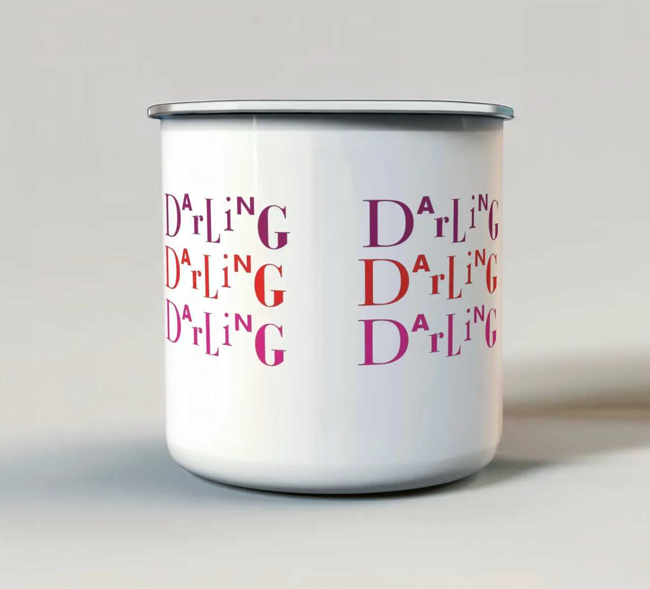Darling! tazza in smalto da Catherine Aguilar