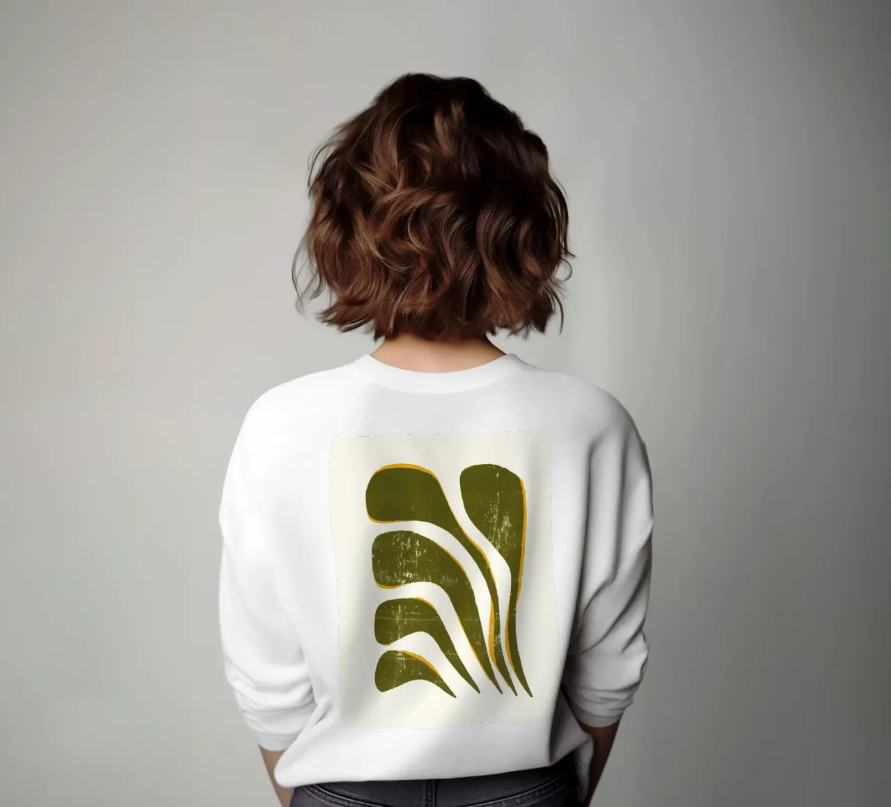 Olive Flow - Poster botanico moderno felpa da Kunst und Kontrast