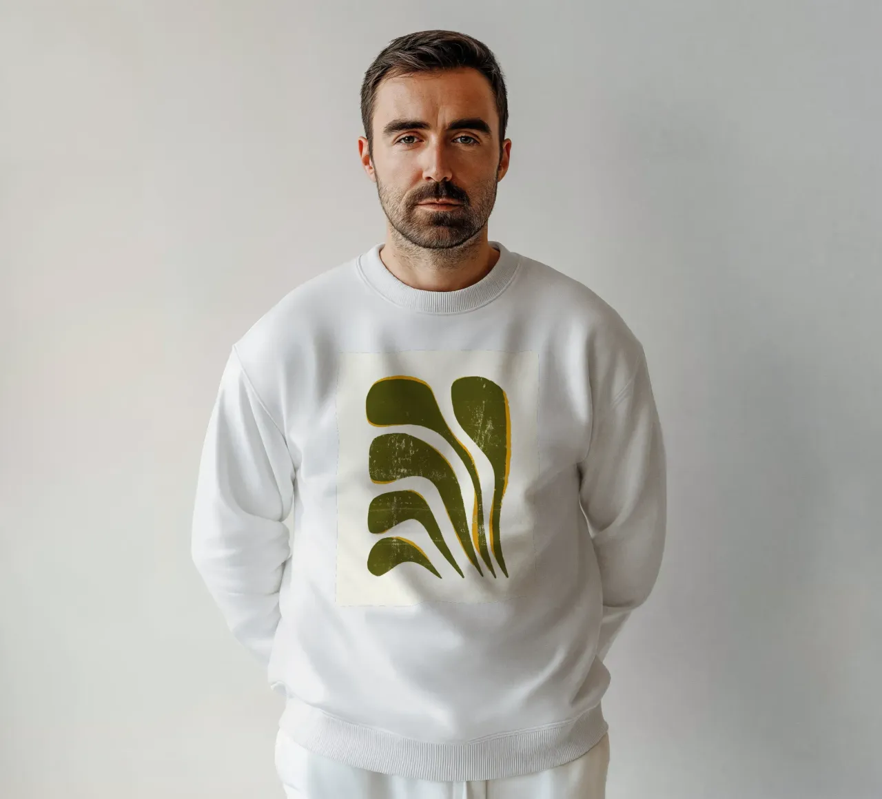 Olive Flow - Poster botanico moderno felpa da Kunst und Kontrast