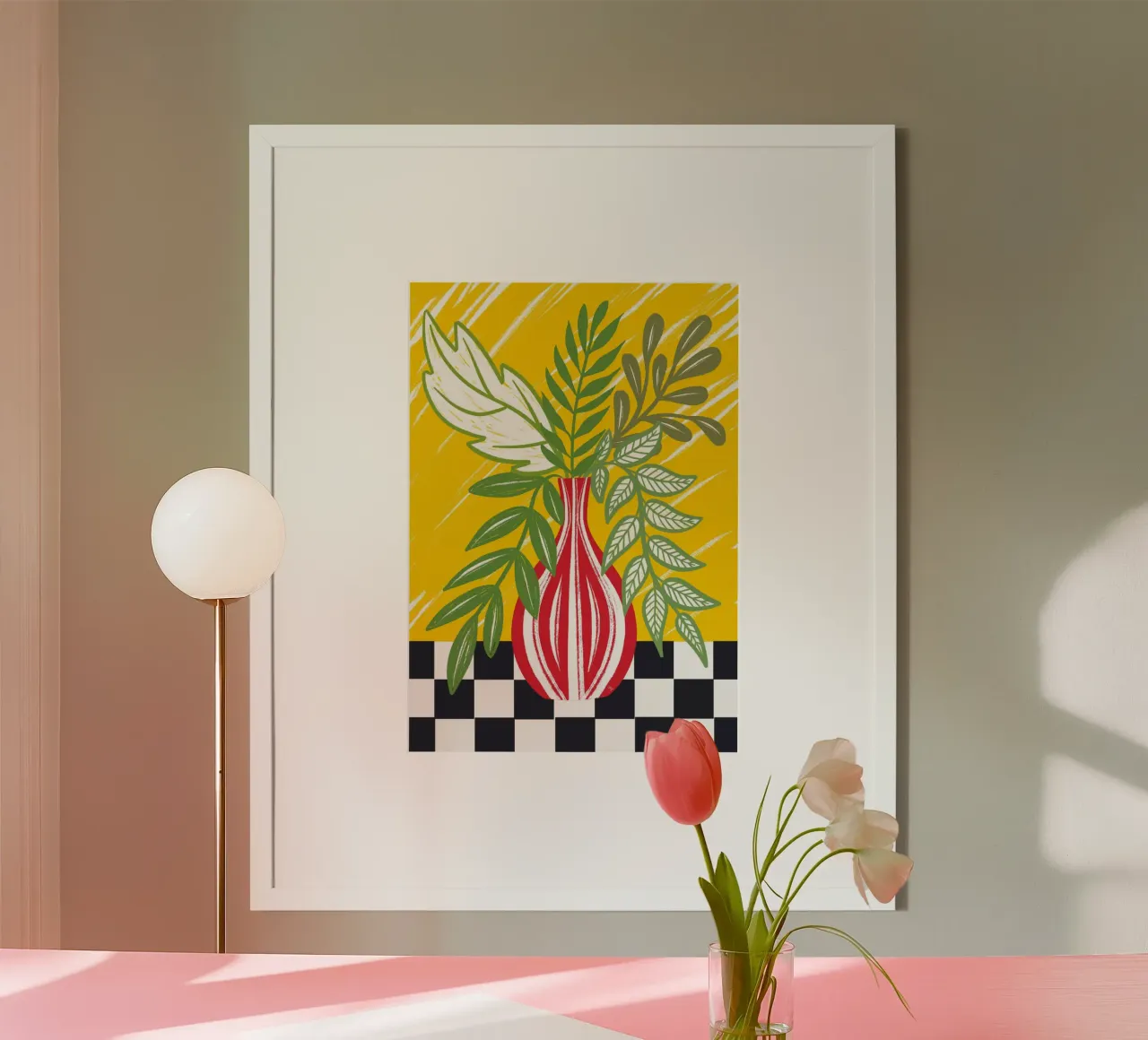 Natura morta in cucina poster con telaio in plastica da Martina